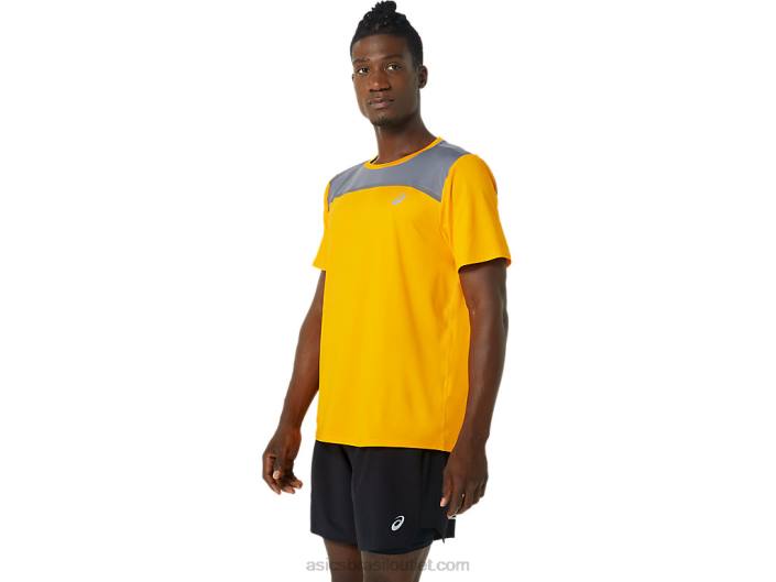 manga curta pr lyte masculina 462T1081 âmbar/metrópole Asics