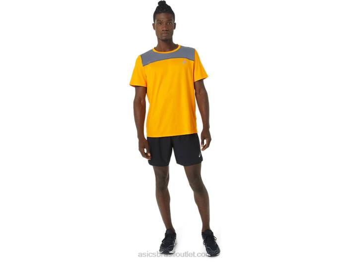 manga curta pr lyte masculina 462T1081 âmbar/metrópole Asics
