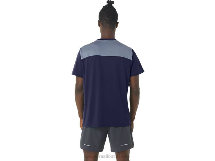 manga curta pr lyte masculina 462T294 casaco de pavão Asics