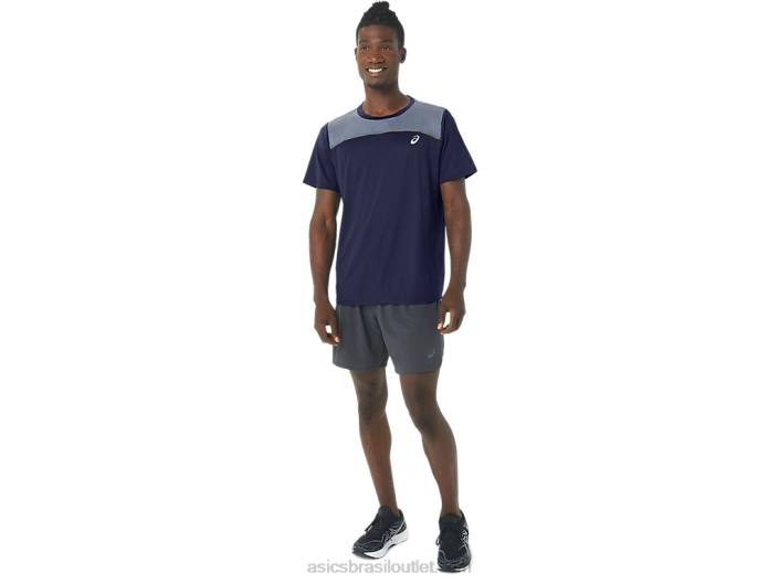 manga curta pr lyte masculina 462T294 casaco de pavão Asics