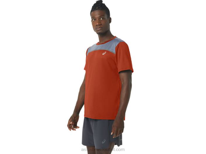 manga curta pr lyte masculina 462T305 latte de especiarias Asics