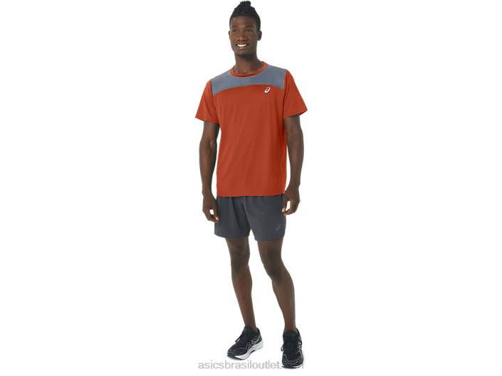 manga curta pr lyte masculina 462T305 latte de especiarias Asics