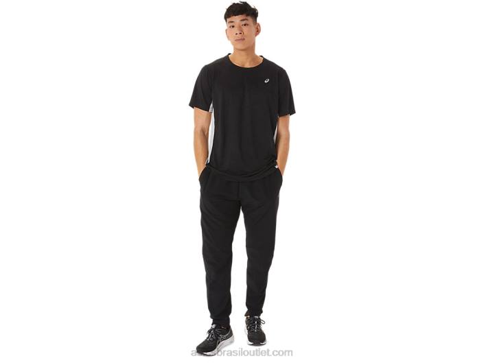 manga curta train sana masculina 462T1356 performance black/sheet rock Asics