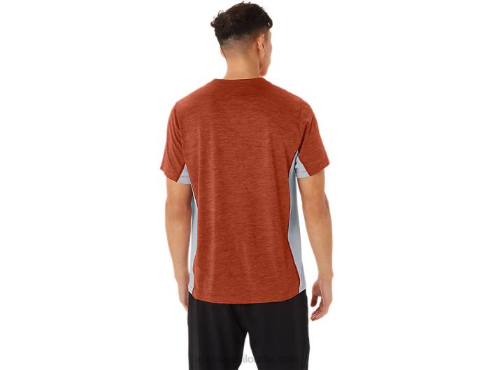 manga curta train sana masculina 462T202 Spice latte/sheet rock Asics