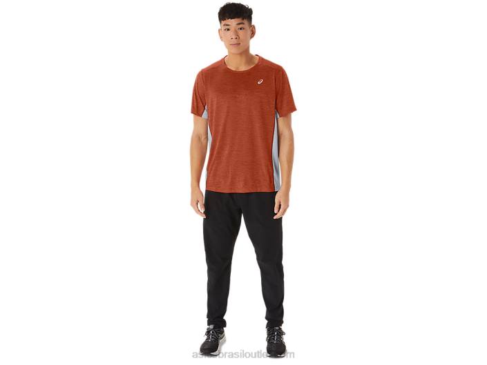manga curta train sana masculina 462T202 Spice latte/sheet rock Asics