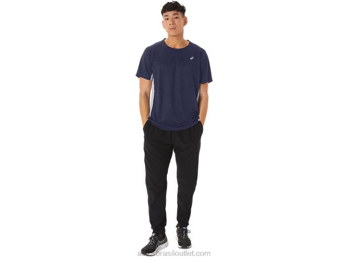 manga curta train sana masculina 462T227 pavão/chapa de rocha Asics