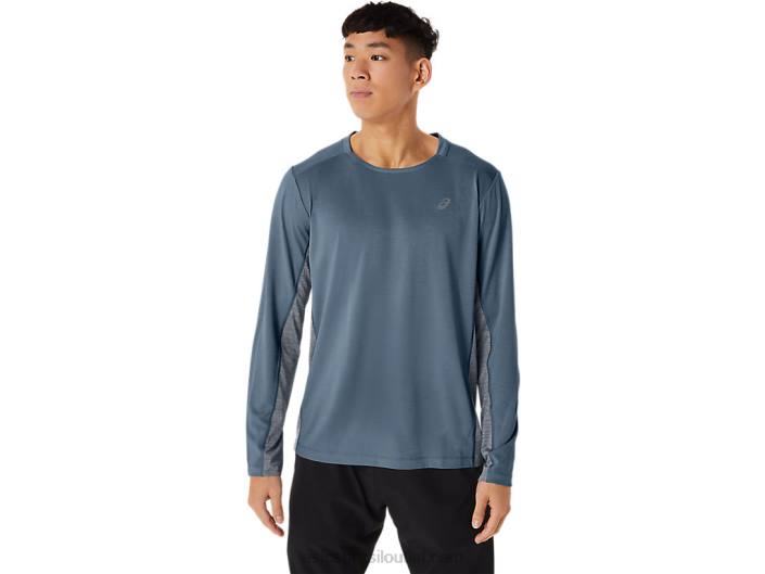 manga longa train sana masculina 462T200 aço azul/pavão Asics