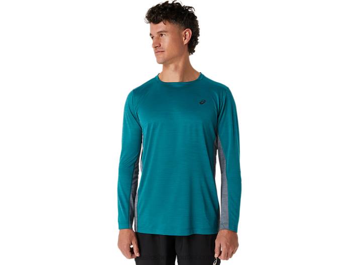 manga longa train sana masculina 462T618 pinheiro veludo/metrópole Asics