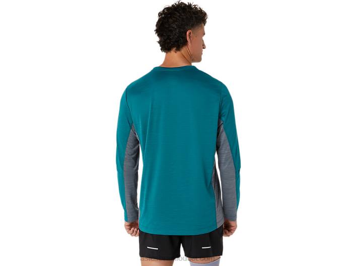 manga longa train sana masculina 462T618 pinheiro veludo/metrópole Asics