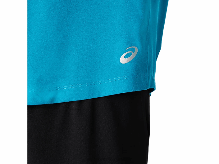 perf masculino manga longa henley 462T2026 urze azul-petróleo Asics