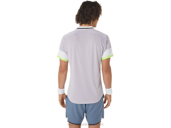 polo de jogo masculino 462T550 crepúsculo violeta/céu suave Asics