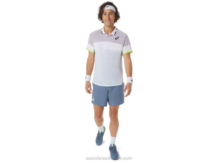 polo de jogo masculino 462T550 crepúsculo violeta/céu suave Asics
