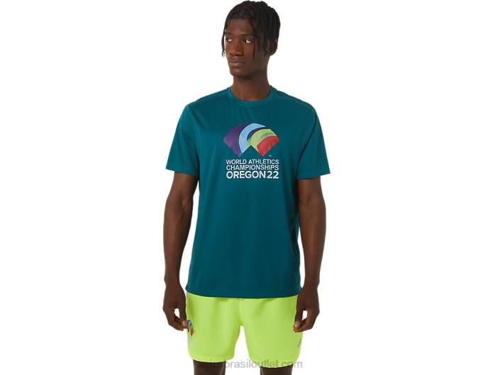 pronto-conjunto masculino ii manga curta wc 462T1235 pinho aveludado Asics