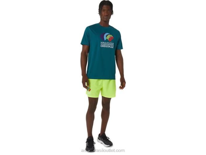 pronto-conjunto masculino ii manga curta wc 462T1235 pinho aveludado Asics