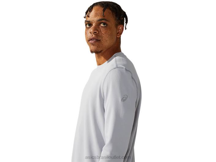 pronto-conjunto masculino ii manga longa 462T1095 cinza médio Asics