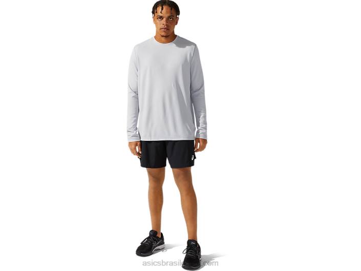 pronto-conjunto masculino ii manga longa 462T1095 cinza médio Asics
