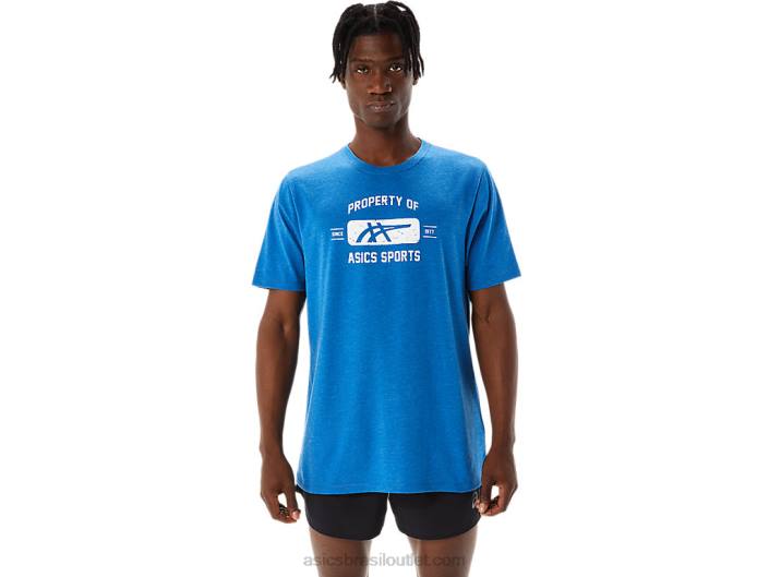 propriedade de manga curta de camiseta esportiva 462T1231 urze do passeio do lago Asics