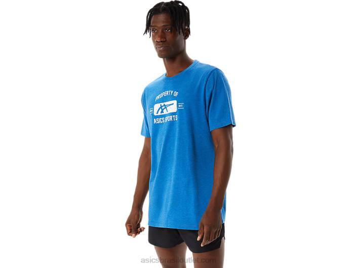 propriedade de manga curta de camiseta esportiva 462T1231 urze do passeio do lago Asics