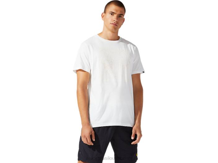t-shirt de manga curta jérsei masculino dt gráfico 462T1933 creme Asics