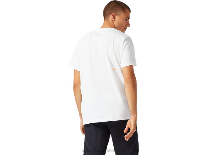 t-shirt de manga curta jérsei masculino dt gráfico 462T1933 creme Asics
