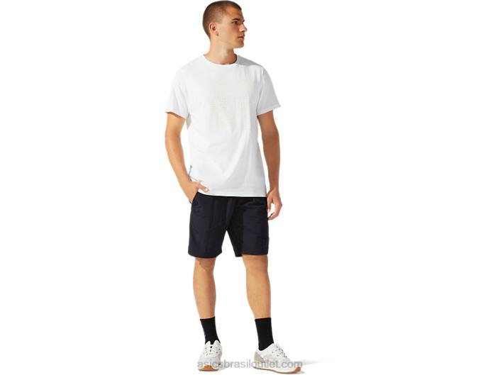 t-shirt de manga curta jérsei masculino dt gráfico 462T1933 creme Asics