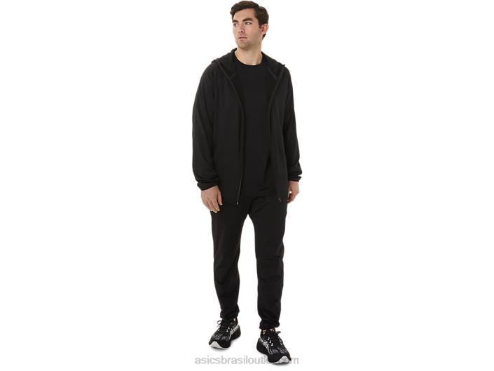 top de manga curta ativo masculino 462T753 desempenho preto Asics
