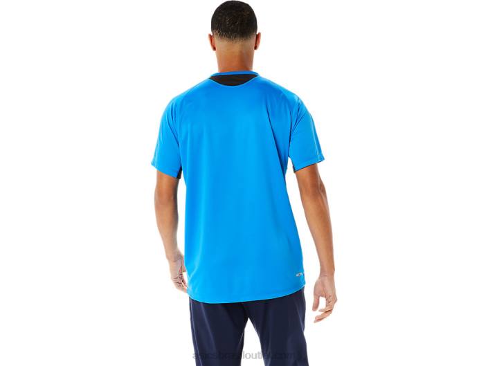 top de manga curta ativo masculino 462T762 azul elétrico Asics