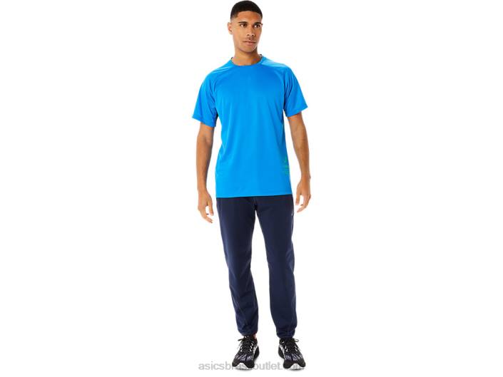 top de manga curta ativo masculino 462T762 azul elétrico Asics