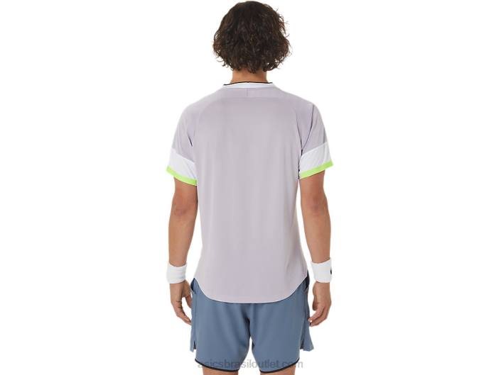 top de manga curta de jogo masculino 462T441 crepúsculo violeta/céu suave Asics