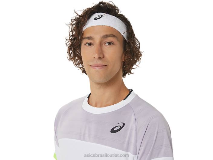 top de manga curta de jogo masculino 462T441 crepúsculo violeta/céu suave Asics