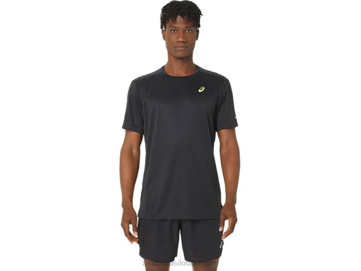 top de manga curta em mesh lite-show 462T120 desempenho preto Asics