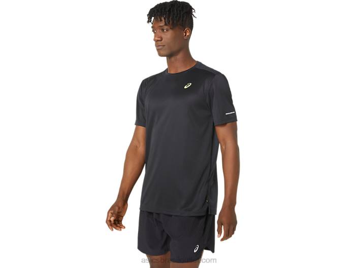 top de manga curta em mesh lite-show 462T120 desempenho preto Asics