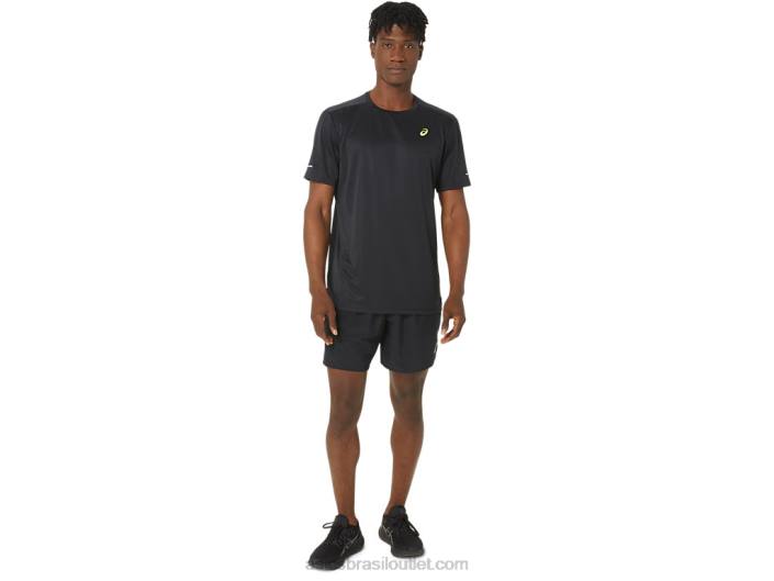 top de manga curta em mesh lite-show 462T120 desempenho preto Asics