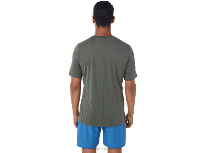 top de manga curta hthr tech para homem 462T1049 manto urze verde Asics