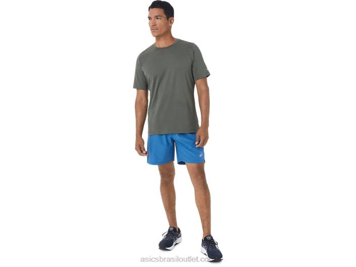 top de manga curta hthr tech para homem 462T1049 manto urze verde Asics