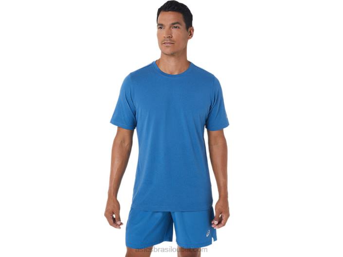 top de manga curta hthr tech para homem 462T1055 urze azul Asics