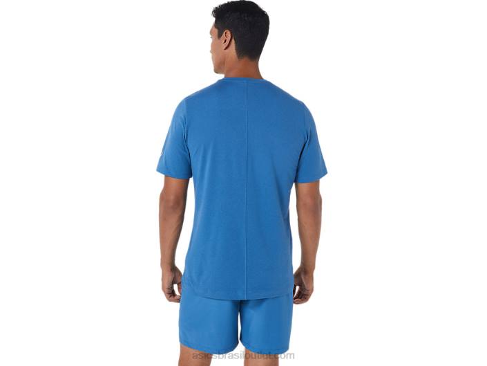 top de manga curta hthr tech para homem 462T1055 urze azul Asics