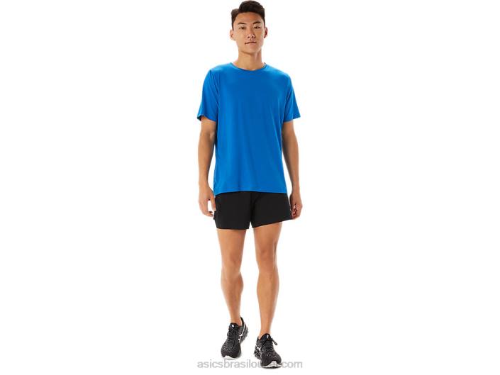 top de manga curta hthr tech para homem 462T1361 urze azul francesa Asics