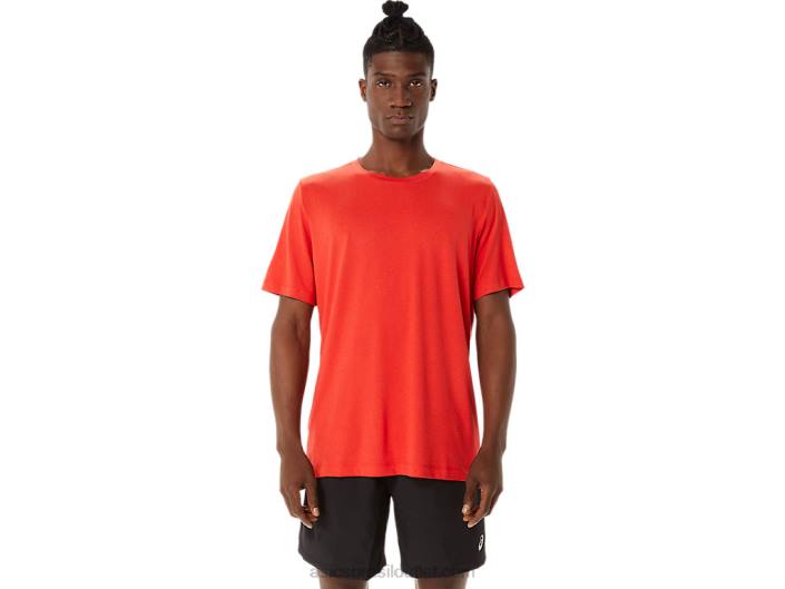 top de manga curta hthr tech para homem 462T1422 urze vermelha ardente Asics