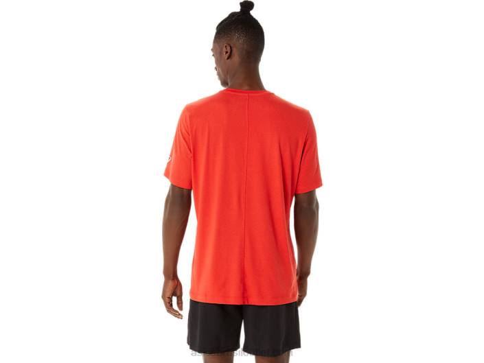 top de manga curta hthr tech para homem 462T1422 urze vermelha ardente Asics