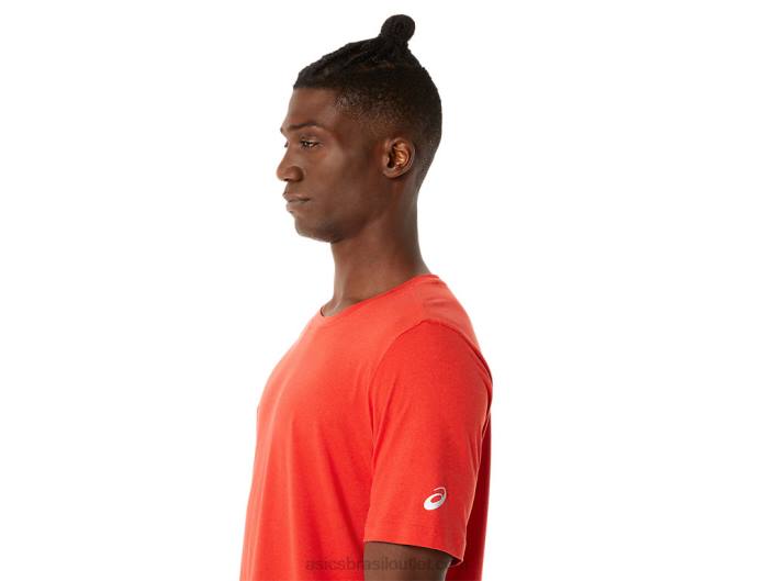 top de manga curta hthr tech para homem 462T1422 urze vermelha ardente Asics