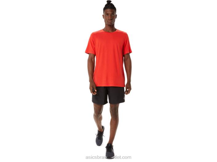 top de manga curta hthr tech para homem 462T1422 urze vermelha ardente Asics
