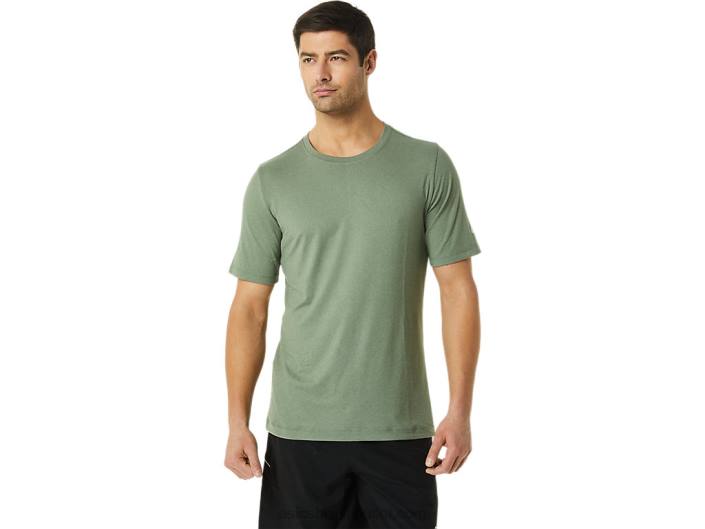 top de manga curta hthr tech para homem 462T1442 líquen urze verde Asics