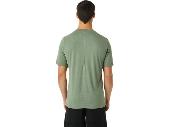 top de manga curta hthr tech para homem 462T1442 líquen urze verde Asics