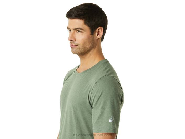 top de manga curta hthr tech para homem 462T1442 líquen urze verde Asics