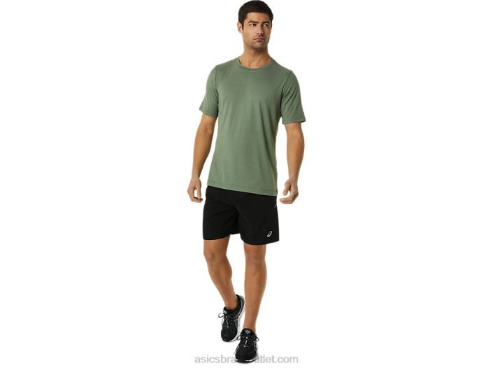 top de manga curta hthr tech para homem 462T1442 líquen urze verde Asics