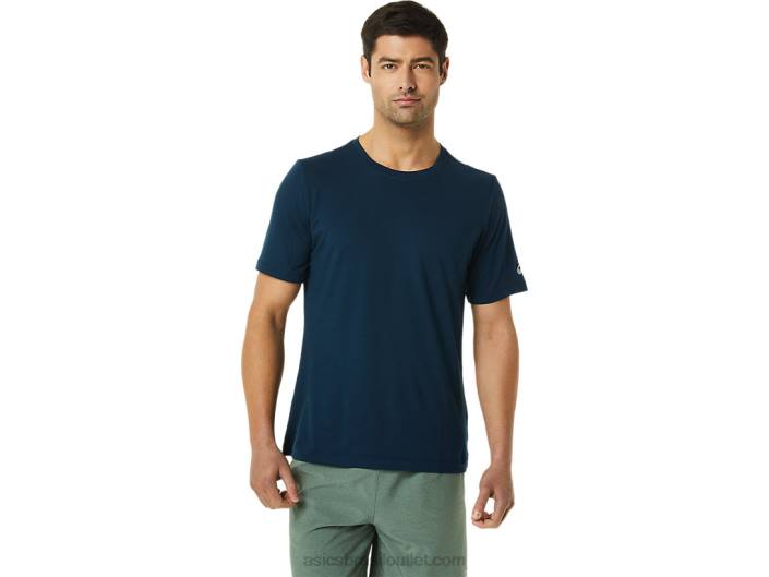 top de manga curta hthr tech para homem 462T1449 urze do passeio do lago Asics