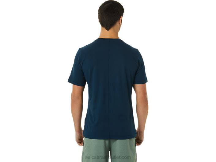top de manga curta hthr tech para homem 462T1449 urze do passeio do lago Asics