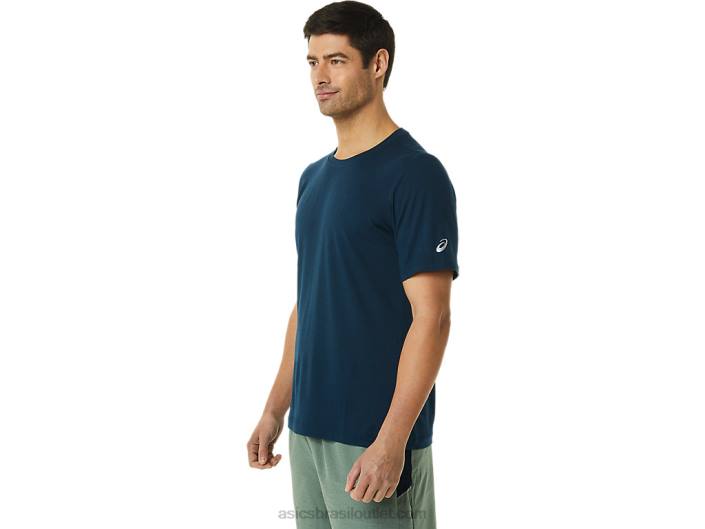 top de manga curta hthr tech para homem 462T1449 urze do passeio do lago Asics