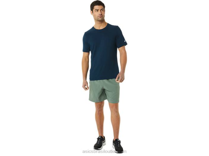 top de manga curta hthr tech para homem 462T1449 urze do passeio do lago Asics